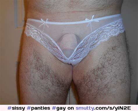 sissy panties gay bisexual crossdressing closeup cock