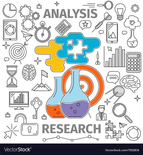 analysis research concept royalty  vector image