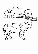 Coloring Farm Pages Farmer Scene Cow Drawing Barnyard Crime Sketch Animals Village Kids Back House Rough Clipart Paintingvalley Popular Moo sketch template