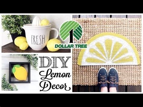diy dollar tree lemon decor  projects youtube