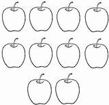 Apples Ten Apple Coloring Drawing Pages Number Color Math Counting Write Worksheet Kids Printables Printable Preschool Learn Printing Colouring Activities sketch template