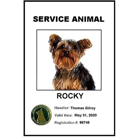 service animal id card  rating   business bureau