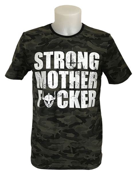 T Shirt Camo Strong Motherfucker Vêtement De Musculation Bodybuilding