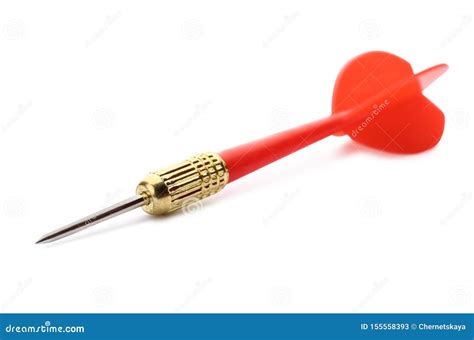 single sharp red dart isolated  stock image image  achievement gold