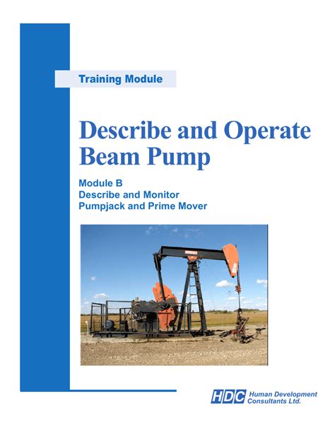 describe  operate beam pump