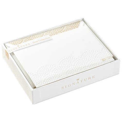 embossed scallop design blank note cards box   note cards hallmark