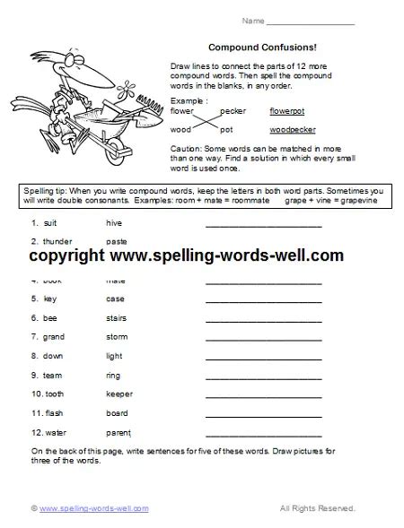 fourth grade worksheets  language practice