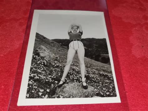 original 1950s 4x5 photo of betty brosmer pin up bodybuilder model lot