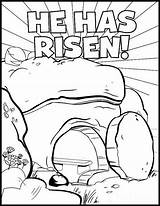 Easter Coloring Pages Sunday School Risen He Jesus Kids Has Colouring Sheets Religious Adult sketch template