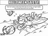 Coloring Halloween Safe Safety Pages Costume Colouring sketch template