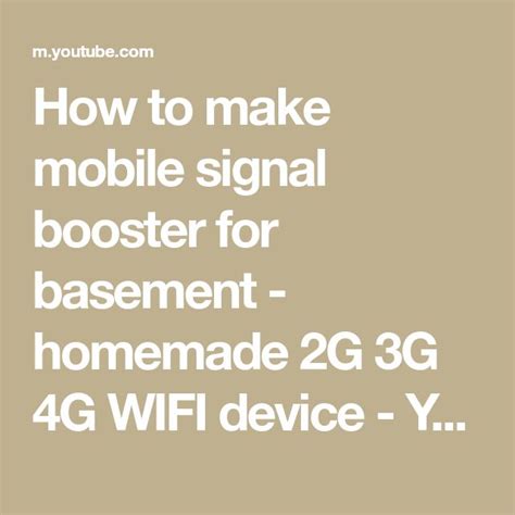 mobile signal booster  basement homemade    wifi device youtube