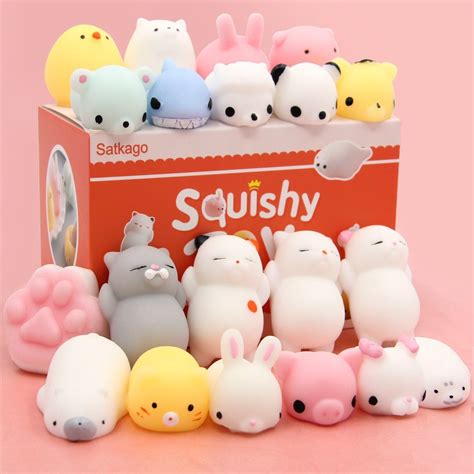 pcs random mochi squishy toys satkago mini squishies mochi animals stress toys ebay