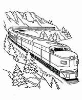 Christmas Coloring Pages Trains Printable Train Getcolorings Color Print sketch template