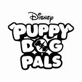 Puppy Pals Dog Coloring Pages Logo Printable Print Kids Sheets Disney Birthday Color Choose Board sketch template