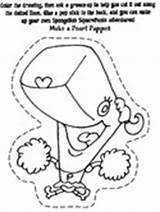 Coloring Squarepants Puppet Pearl sketch template