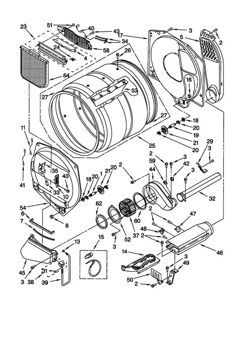 kenmore elite dryer parts diagram