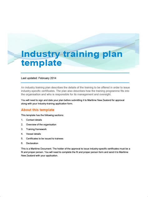 sample training plan templates  google docs ms word pages