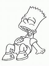 Bart Simpson Colorir Rindo Colorironline sketch template
