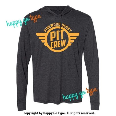 pinewood derby pit crew shirt design  instant  etsy