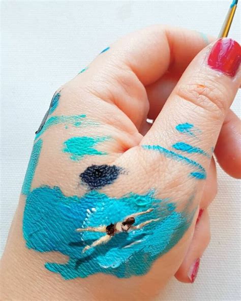 art painted  hands