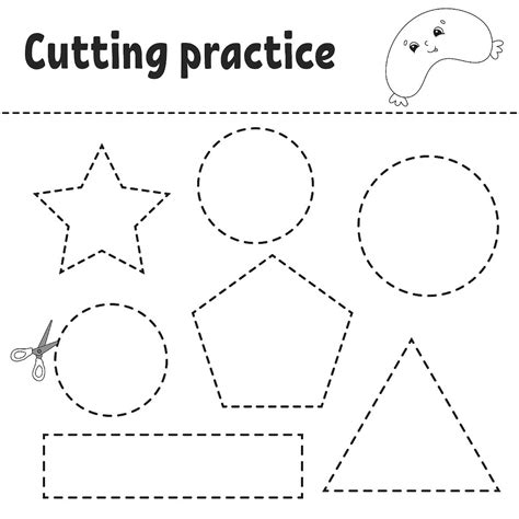 pin  transition paper cutting lines shapes worksheets  preschool