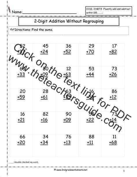 digit addition worksheets