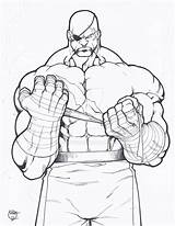 Sagat sketch template