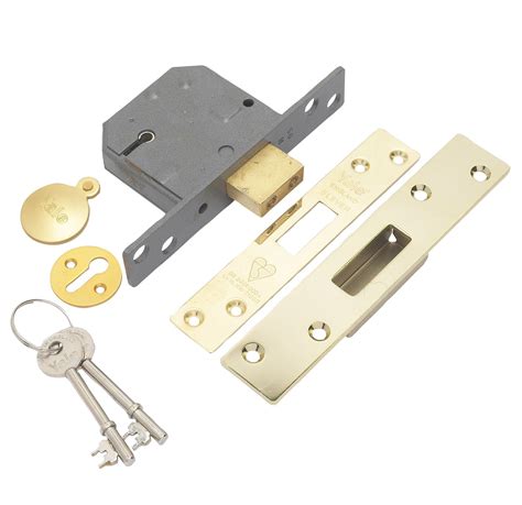 yale mm polished brass  lever mortice deadlock departments tradepoint
