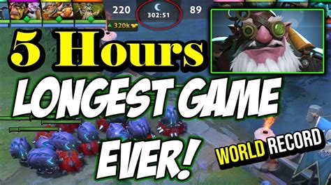 5 hours longest game ever of dota 2 sniper 105kills with 663k