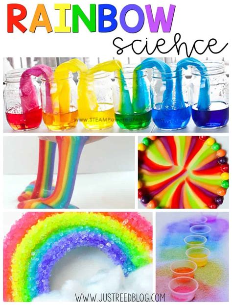 rainbow science collage  reed play