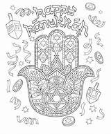 Hanukkah Hamsa Sheets Hannukah Ty Colorit Albanysinsanity sketch template