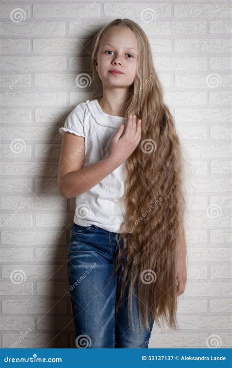 beautiful  girl  long hair stock image image  funny