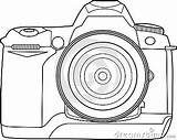 Macchina Fotografica Vettore Profilo Potete Usarli Digitale Ciò Riferito Formato sketch template