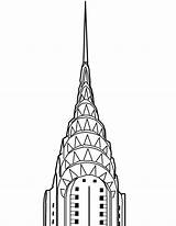 Chrysler Building Clipart Drawing Getdrawings Clipground sketch template