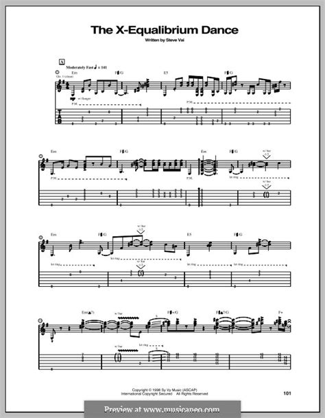 the x equalibrium dance by s vai sheet music on musicaneo