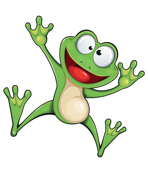 frog cartoon character funny frog  vector art  vecteezy