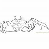 Crab Coloring Ghost Pages Coloringpages101 Kids sketch template