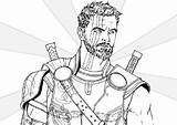 Thor Coloring Pages Asgard Throne Heir Look Superheroes Marvel sketch template