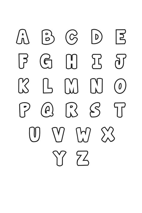 printable bubble letter alphabet stencils freebie finding mom
