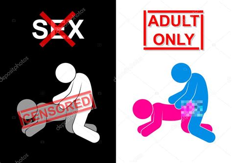 Symbol For Intercourse Sexual Intercourse Symbol Was Censored — Stock
