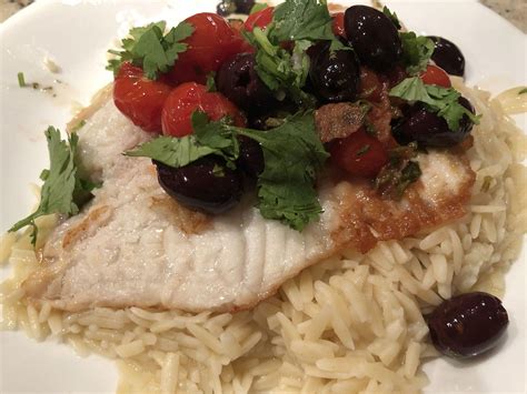 Mediterranean Sea Bass With Olives And Tomatoes Perfectly Provence