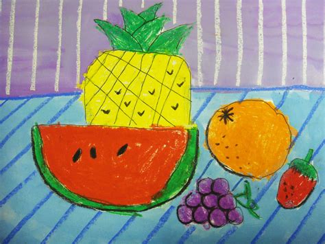 kids art fruit
