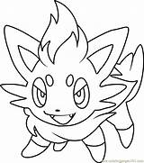 Zorua Pokémon Zoroark Getcolorings Coloringpages101 Pocket sketch template