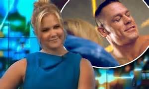 amy schumer jokes about her sex scene with john cena on trainwreck set daily mail online