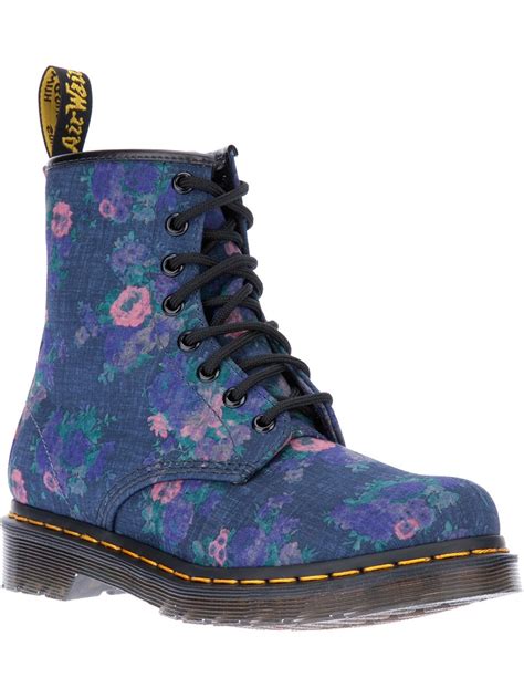 dr martens floral print boot lyst