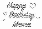 Birthday Happy Coloring Pages Mom Procoloring sketch template