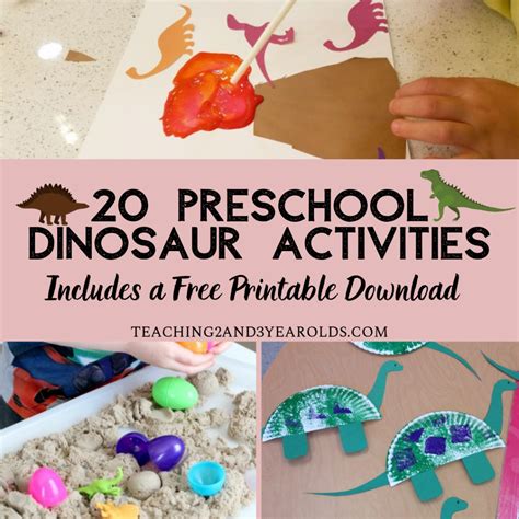 preschool dinosaur activities   printable
