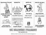 Promise Brownie Girlguiding Brownies Guides Law Books Mini Girl Guide Owl Toadstool Scout Activities Book Rainbow Colouring Rainbows Scouts Keep sketch template