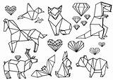 Origami Dibujo Animales Animal Faciles Animaux Kichink Strichzeichnung Geometricos Tat Seas Vas Querer Hermosas Shapes Pom Geométricos Plotten sketch template
