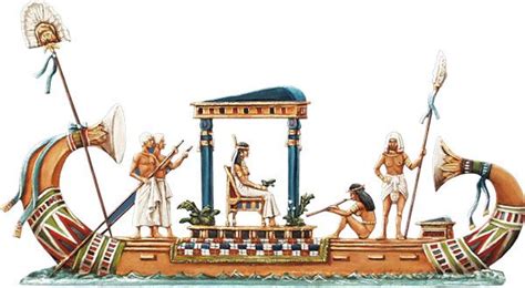 Reed Boat Boat Illustration Ancient Egyptian Egyptian